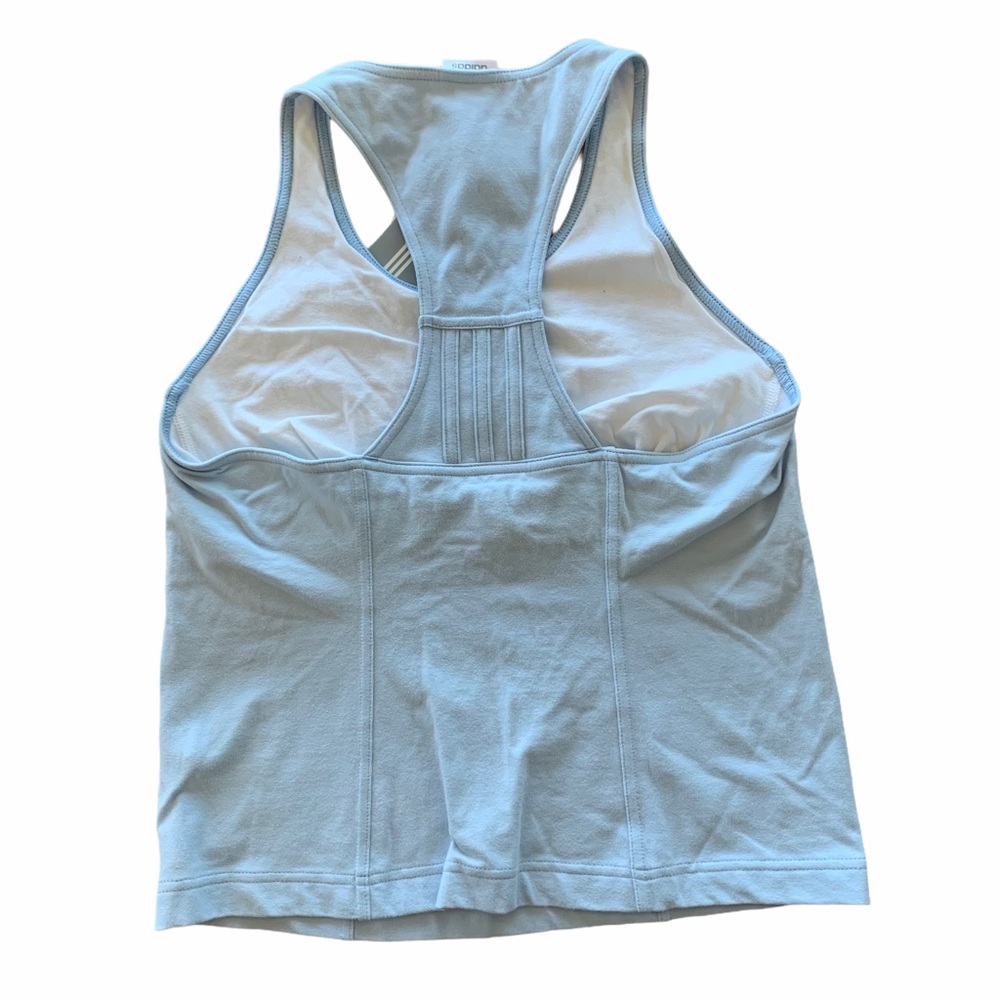 Adidas Work Out Racer Back Light Blue Tank - Picture 2 of 9